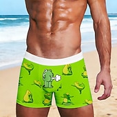  Homme Animal Dessin animé Grenouille Boxers extensibles Caleçons de Bain Shorts de bain boxeur Drôle Occasionnel Maison Vacances à la Plage Ceinture Élastique Évacuation de l'humidité Sous-vêtements