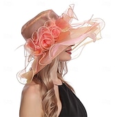 preiswerte Fascinators &amp; Hüte-Derby Hut Kirchenhut Kentucky Derby Hut Dame Edelfrau Kostüm Damen Derby Ascot Pferderennfestival Erwachsene Hut Frühling &amp; Sommer