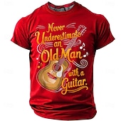 abordables T-shirts Graphiques de Musique et d'Instruments-Homme Guitare Argot drôle T-shirt Manche Courte T-shirt Impression 3D Col ras du cou Chemise Mode Quotidien Quotidien Rue Bleu Bleu Ciel Noir Été Printemps Vêtement Tenue S M L XL XXL XXXL 4XL