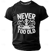  Férfi Zene Vicces Póló Rövid ujjú póló 3D nyomtatás Terített nyak Ing Divat Napi Napi Utca Medence Fekete Rubin Nyár Tavasz Ruházat S M L XL XXL XXXL