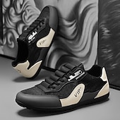 abordables Zapatillas Informales-Zapatillas deportivas de piel sintética para hombre: diseño moderno para estilos de vida activos, ideales para correr, caminar y actividades al aire libre.