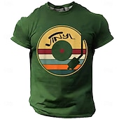 economico T-shirt Grafiche di Musica e Strumenti-Per uomo Musica Maglietta Manica Corta maglietta Stampa 3D Girocollo Camicia Moda Quotidiano Quotidiano Streetwear Blu Nero Rosso Estate Primavera Abbigliamento S M L XL XXL XXXL