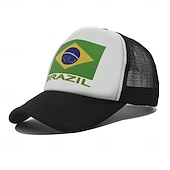 זול כובע בייסבול גברים-בגדי ריקוד גברים כובע בייסבול כובע שמש פול שחור פּוֹלִיאֶסטֶר טלאים אופנתי סגנון רחוב יום יומי יומי בָּחוּץ חופשה דגל ציטוטים ואמירות הגנה מפני השמש קרם הגנה נשימה