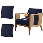 זול כיסוי לכריות פטיו-2 יחידות כיסויי ספה עמידים למים לפטיו, כיסויים להחלפת ספות וספות חיצוניות לריהוט פטיו, מגן ריהוט רב פעמי לכביסה