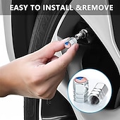 billige U.S. 250-årsjubileum-12 stk. patriotiske amerikanske flagg dekkventilhetter, aluminium sekskant støvtette bilhjulventilhetter, 4. juli uavhengighetsdagen 250-årsjubileum minnedag dekorasjoner