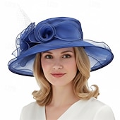 economico Fascinatori &amp; Cappelli-Derby Cappello Cappello da chiesa Cappello Kentucky Derby Gentildonna Nobildonna Costume Per donna Derby Ascot Festival delle corse di cavalli Adulti Cappello Primavera &amp; Estate