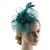 cheap Fascinators-Fascinators Feathers Wedding Birthday Elegant Vintage Cute With Feather Headpiece Headwear