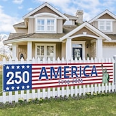 cheap 250th Anniversary-U.S. 250th Anniversary USA Banner Patriotic Celebration Flag for Independence Day and Holiday Decor