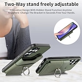 billiga 2026 Samsung Galaxy S26 Serien-telefon fodral Till Samsung Galaxy S26 S26 Plus S26 Ultra Skal med stativ Ringhållare Ringspänne Kontor / företag TPU PU läder