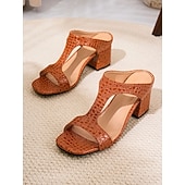 ieftine Femei-Sandale elegante pentru femei, albe, cu imprimeu crocodil - sandale elegante cu toc bloc și vârf pătrat, pentru seri formale pe nave de croazieră, seară festivă &amp;vacanțe de vară la stațiuni turistice