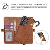 tanie 2026 Samsung Galaxy S26 Seria-telefon Kılıf Na Samsung Galaxy S26 S26 Plus S26 Ultra Etui na karty portfela Odpianane Magnetyczne Ochrona całego ciała Retro Skóra PU
