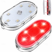 baratos Luzes decorativas-Conjunto de 1 conjunto de luzes LED internas sem fio para carro, luzes coloridas para interior de carro com 6 LEDs brilhantes, luz noturna LED interna portátil recarregável via USB para decoração de carro.