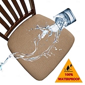economico Copertura per sedia-Fodere impermeabili ed elasticizzate per cuscini di divano e poltrona, in tessuto jacquard di pile di mais, con cinghie elastiche, antiscivolo, confezione da 2, 4 o 6 pezzi.