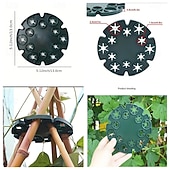 levne pribor za njegu biljaka-6/12 ks držáků na podpěry rostlin - cenově dostupné plastové zahradní spojovací disky pro popínavé rostliny, nastavitelný mřížkový kroužek pro rajčata, okurky, květiny - robustní stabilizátor pro