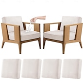 voordelige Patio Kussenshoes-4 stuks stretch kussenhoezen voor buiten, 100% waterdicht, vervangende hoezen voor tuinbanken en -sofa's, wasbare en herbruikbare meubelbeschermers.