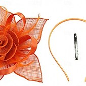 abordables Fascinadores-Fascinators Lino Tejido Boda Cumpleaños Elegante Vintage Estilo lindo Con Pluma Cintas Celada Sombreros
