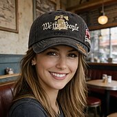  unisex 250./függetlenségi kalap, hordozható, lélegző, mindennapi, kültéri, utcai hímzés, zászlós