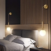 economico Applique da parete-Applique moderne in ottone e vetro a sospensione, ideali per isola cucina, soggiorno, sala da pranzo, studio, corridoio, negozio, camera da letto, comodino.
