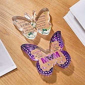 זול פסלים-פריט קישוט בצורת לב ופרפר ליום האם אחד. קיימות מספר אפשרויות. מתאים למתנות יום האם ולקישוטי שולחן לחג המשפחה.