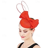 economico Fascinatori-Fascinator Lino Matrimonio Elegante Vintage Carino Con Fiocco Copricapo Copricapo