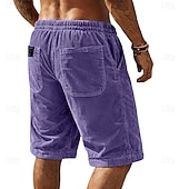 Χαμηλού Κόστους Casual σορτς-Ανδρικά Σορτσάκια Casual σορτς Κοτλέ Σορτς Τσέπη Ελαστική μέση Σκέτο Άνεση Αναπνέει Μήκος γόνατος ΕΞΩΤΕΡΙΚΟΥ ΧΩΡΟΥ Διακοπές Καθημερινά Ρούχα Μοντέρνα Κομψό στυλ street Θαλασσί Μαύρο Μικροελαστικό