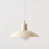 baratos Luzes pendentes-Luminária pendente nórdica de luxo, estilo moderno de meados do século XX, para celeiro; luminária pendente escandinava verde para teto; cúpula de metal; lustre grande estilo industrial para pia de