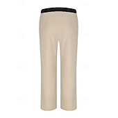 abordables pantalons décontractés-Homme Pantalons Pantalon décontracté Avec Poches Taille Élastique Bloc de Couleur Confort Longueur complète Quotidien Maison Extérieur Simple Style Classique Noir bleu marine Non Elastique
