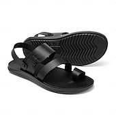 economico Infradito da Vacanza-Sandali da uomo marroni con cinturini, a punta aperta, comodi e casual, scarpe da spiaggia leggere, calzature estive per vacanze, viaggi al mare, abbigliamento da resort, tempo libero all'aperto, passeggiate e stile rilassato di tutti i giorni.