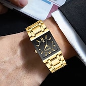 Χαμηλού Κόστους Ρολόγια Quartz-Ρολόι ανδρικό, λουράκι από ανοξείδωτο ατσάλι, λατινικοί αριθμοί, μεγάλο καντράν υψηλής ευκρίνειας, οθόνη ημερολογίου, πολυλειτουργικό, πολυτελές ανδρικό ρολόι, τέλειο δώρο για γενέθλια φίλων,