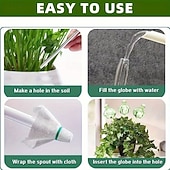 cheap Watering &amp; Irrigation-3/6PCS Cactus-shaped Automatic Watering Device Set, Plastic Watering Ball Tips, for Self-watering, Charming Decorative Design, Green