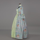 halpa Mekot-Rokokoo Viktoriaaninen Vintage mekko Tanssiaismekko Tanssiaispuku Maria Antonietta Naamiaispuku Naisten Naamiaiset Karnevaali Juhla Halloween Aikuisten Leninki