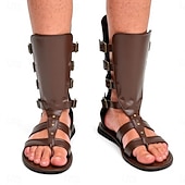 voordelige Schoenen-Retro vintage Middeleeuws Renaissance Sandalen Ridder Gladiator Ranger Kostuum Voor heren Keltisch Piraat Halloween Carnaval Ren Faire Retro themafeest Volwassenen Schoenen