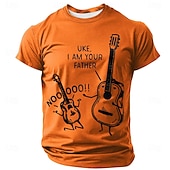 Festival musicale Per uomo Musica Divertente Chitarra Maglietta Manica Corta maglietta Stampa 3D Girocollo Camicia Moda Quotidiano Quotidiano Streetwear Blu Nero Rosso Estate Primavera Abbigliamento
