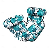 preiswerte Freizeit im Freien-Aufblasbarer Poolstuhl, gepolsterte Schwimmliege aus PVC-Oxford-Gewebe mit Poolnudelhalterung, Poolliege für Erwachsene für Pool, See, Strand, Gartenparty, sommerliche Entspannung