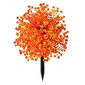 baratos Flor artificial-Estaca de flor artificial de 56 cm (22 polegadas) para decoração de jardim com camélias multicoloridas. &amp;Decoração de jardim em plástico resistente que não desbota, para todas as estações.