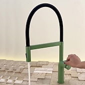 お買い得  キッチン用水栓金具-水栓 - シングルハンドルつの穴 電気メッキ その他 現代コンテンポラリー Kitchen Taps
