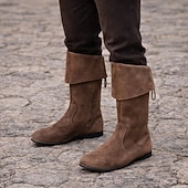voordelige Schoenen-Middeleeuws Renaissance Schoenen Laarzen Piraat Krijger Viking Kostuum Voor heren Viking Piraat Halloween Carnaval Prestatie LARP Ren Faire Volwassenen Schoenen