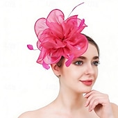 ieftine fascinatoare-Palarioare Material Textil Nuntă Zi de Naștere Epocă Drăguţ Retro Cu Pene Diadema Articole Pentru Cap