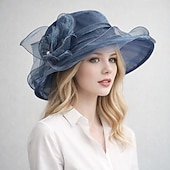 baratos Fascinadores &amp; Chapéus-Derby Chapéus Chapéu de Igreja Chapéu Kentucky Derby Senhora Mulher nobre Fantasia Mulheres Derby Plastrão Festival de Corridas de Cavalos Adulto Chapéu Primavera Verão