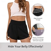 cheap Athletic Shorts-Women's Athletic Shorts Shorts Summer Shorts Beach Shorts Vacation Fashion Casual Daily Short High Waist Elastic Waistband Asymmetric Zipper Pocket Comfort Quick Dry Soft Micro-elastic Streetwear