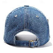 cheap Men's Baseball Cap-Men's Baseball Cap Sun Hat Blue Black Cotton Patchwork Fashion Streetwear Casual Daily Outdoor Vacation Solid Color Sun Protection Sunscreen Breathability
