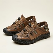 economico sandali da esterno-Sandali da uomo marroni per attività all'aperto, sandali da trekking a punta chiusa, traspiranti, comodi da passeggio con aperture, ideali per viaggi, campeggio, vacanze estive, avventure all'aria aperta e per l'uso quotidiano.