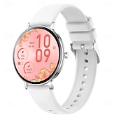 baratos Smartwatch-Relógio inteligente exclusivo Goddess com tela redonda AMOLED HD de 1,32 polegadas, ultrafino e leve de 7,5 mm, a melhor opção de presente para namorada, monitoramento de frequência cardíaca e