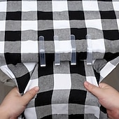 economico Forniture per eventi e feste-48 clip trasparenti per tovaglia, clip di fissaggio per tovaglia da cucina, clip per tovaglia per uso domestico, superficie antiscivolo invisibile, non è necessaria la foratura.