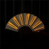 olcso Dekoratív fények-10 hüvelykes világító ventilátor, világító és színes, összecsukható ventilátor, bár, trambulin, éjszakai klub, parti, színpad, hangulatkellékek, kis éjszakai fények, dekoratív lámpák 1 db