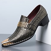 Χαμηλού Κόστους Μπαλαρίνες-Ανδρικά μοκασίνια από χρυσή δερματίνη με υφή – μοντέρνα slip-on παπούτσια, πάρτι, βραδινά και κομψά casual ρούχα