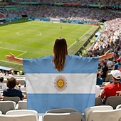 economico Costumi da fan-Partita mondiale di calcio 2026 Mantello Costume Bandiera Ventilatori Adulti Unisex Feste Partita di calcio Evento di calcio Vestirsi