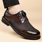 economico Scarpe Derby-Scarpe da uomo marroni eleganti e casual, stringate, comode sneakers da ufficio leggere, ideali per l'uso quotidiano, viaggi, pendolarismo, riunioni, outfit del fine settimana e stile da gentiluomo elegante.