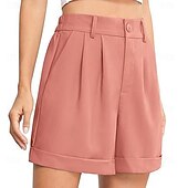 abordables Pantalones cortos bermudas-Mujer Bermudas Pantalón corto Pantalones cortos de verano Pantalones cortos de playa Vacaciones Moda Casual / Diario Corto Alta cintura Cremallera Bolsillo Cintura elástica Comodidad Secado rápido