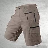  Men's Tactical Shorts Cargo Shorts Shorts Hiking Shorts Buttons Multi Pocket Plain Wearable Short Daily Outdoor Camping & Hiking Fashion Classic Khaki Black